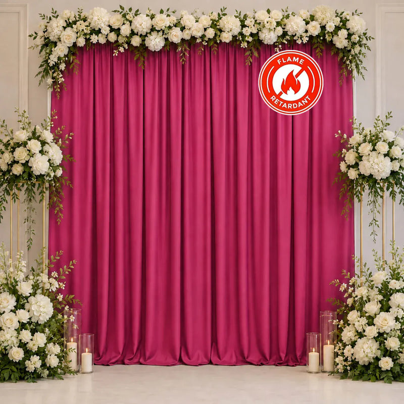 10 ft x 10 ft Polyester Backdrop Curtain Drape Panel with Rod Pocket