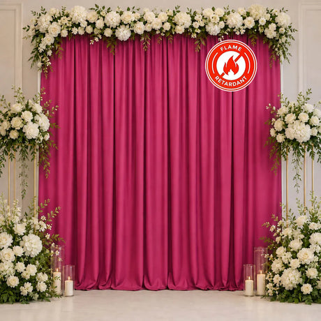 10 ft x 10 ft Polyester Backdrop Curtain Drape Panel with Rod Pocket