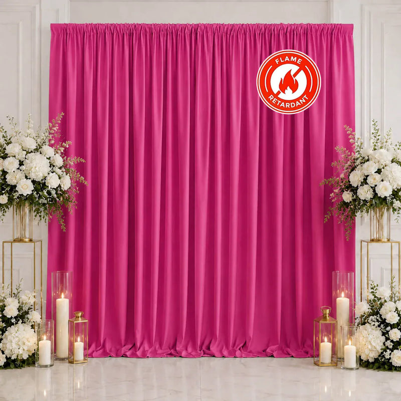 10 ft x 10 ft Polyester Backdrop Curtain Drape Panel with Rod Pocket