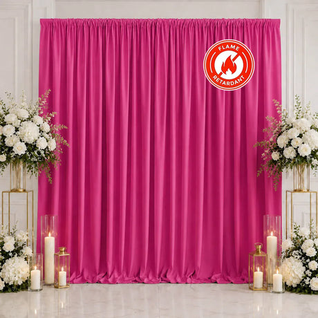 10 ft x 10 ft Polyester Backdrop Curtain Drape Panel with Rod Pocket