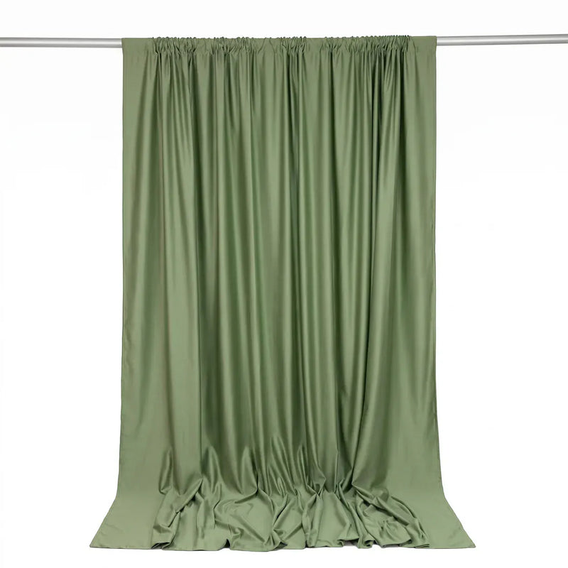 10 ft x 10 ft Polyester Backdrop Curtain Drape Panel with Rod Pocket