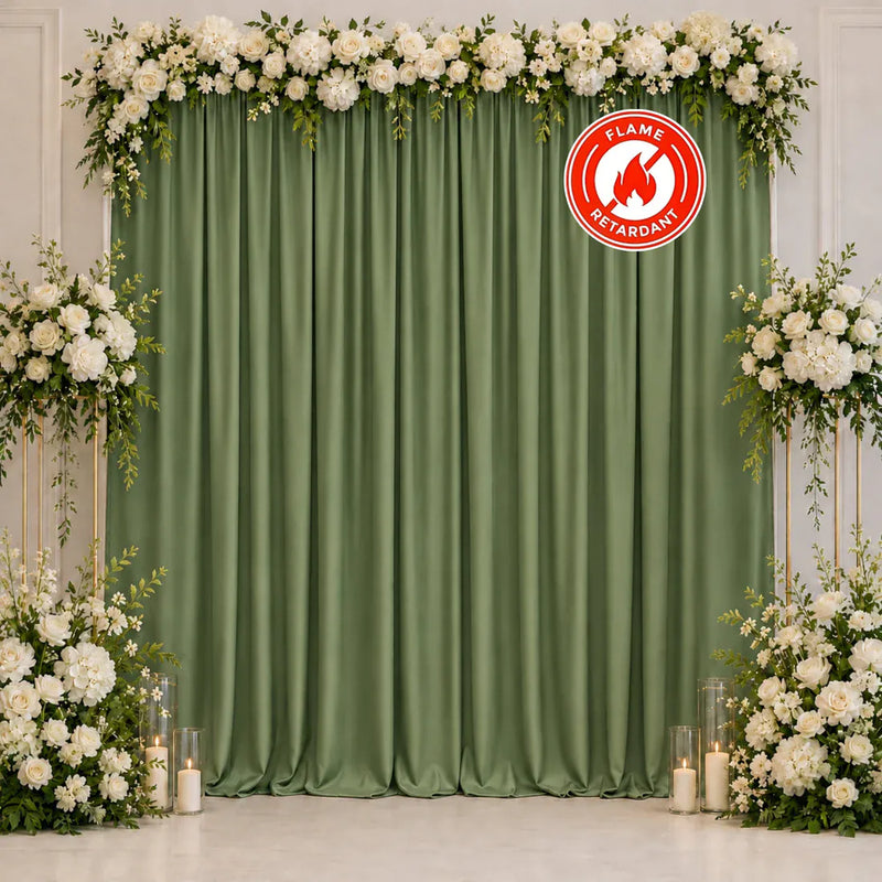 10 ft x 10 ft Polyester Backdrop Curtain Drape Panel with Rod Pocket