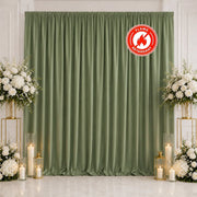 10 ft x 10 ft Polyester Backdrop Curtain Drape Panel with Rod Pocket