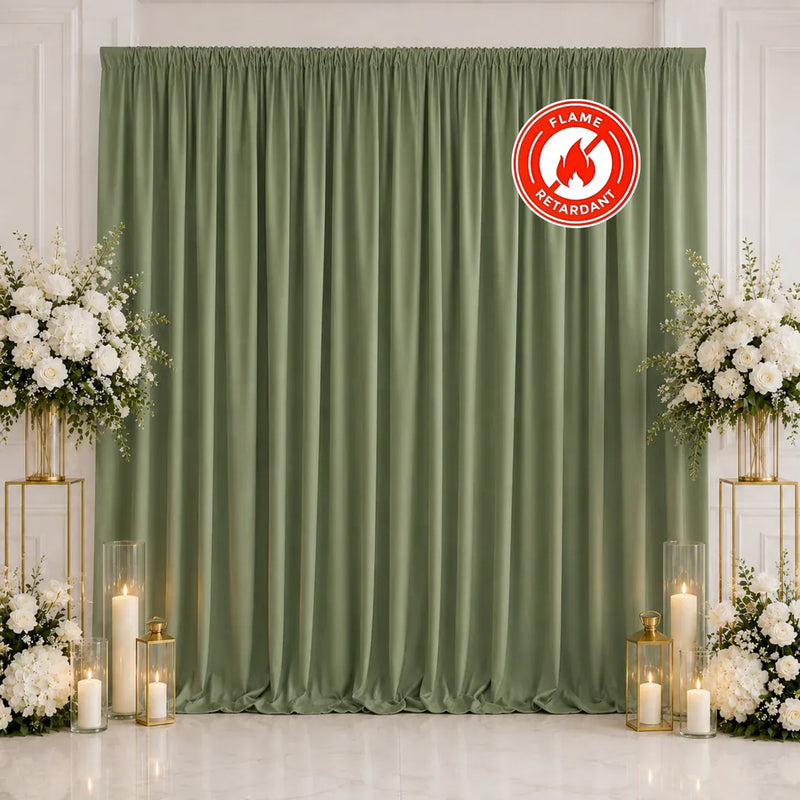 10 ft x 10 ft Polyester Backdrop Curtain Drape Panel with Rod Pocket