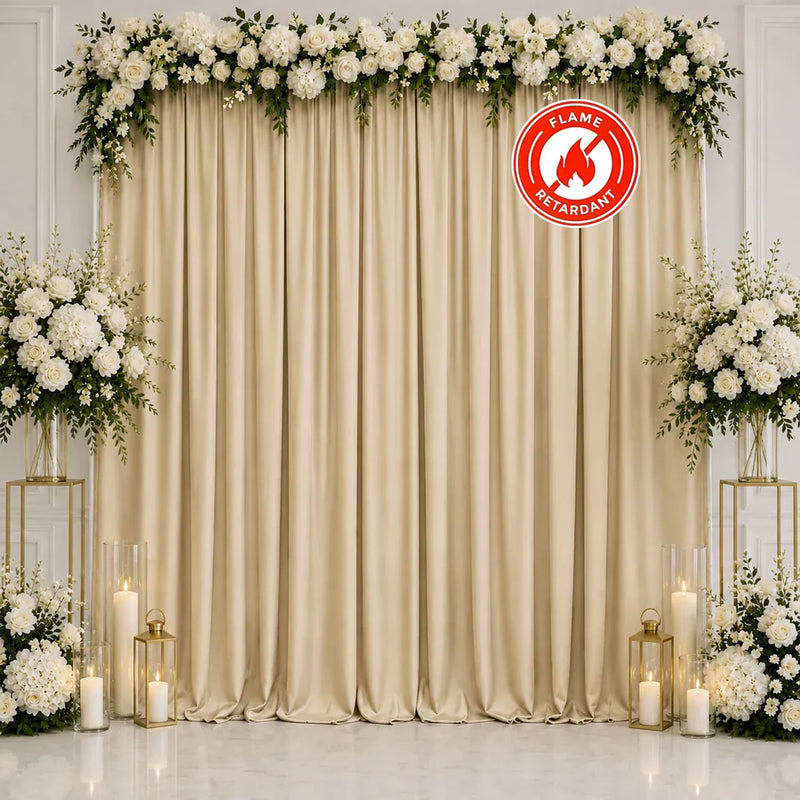 10 ft x 10 ft Polyester Backdrop Curtain Drape Panel with Rod Pocket