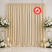 10 ft x 10 ft Polyester Backdrop Curtain Drape Panel with Rod Pocket