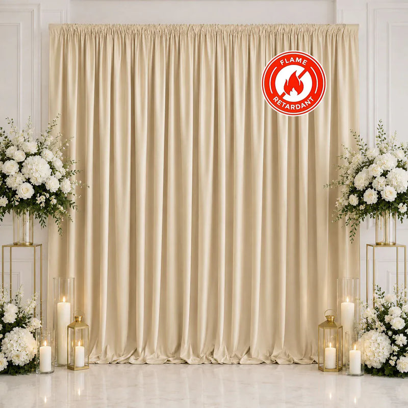 10 ft x 10 ft Polyester Backdrop Curtain Drape Panel with Rod Pocket