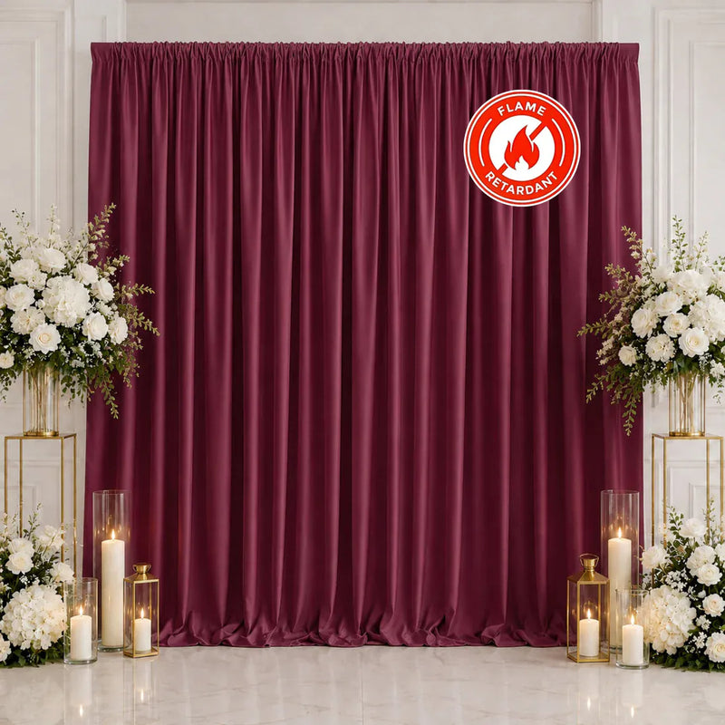 10 ft x 10 ft Polyester Backdrop Curtain Drape Panel with Rod Pocket