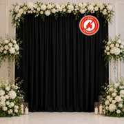 10 ft x 10 ft Polyester Backdrop Curtain Drape Panel with Rod Pocket