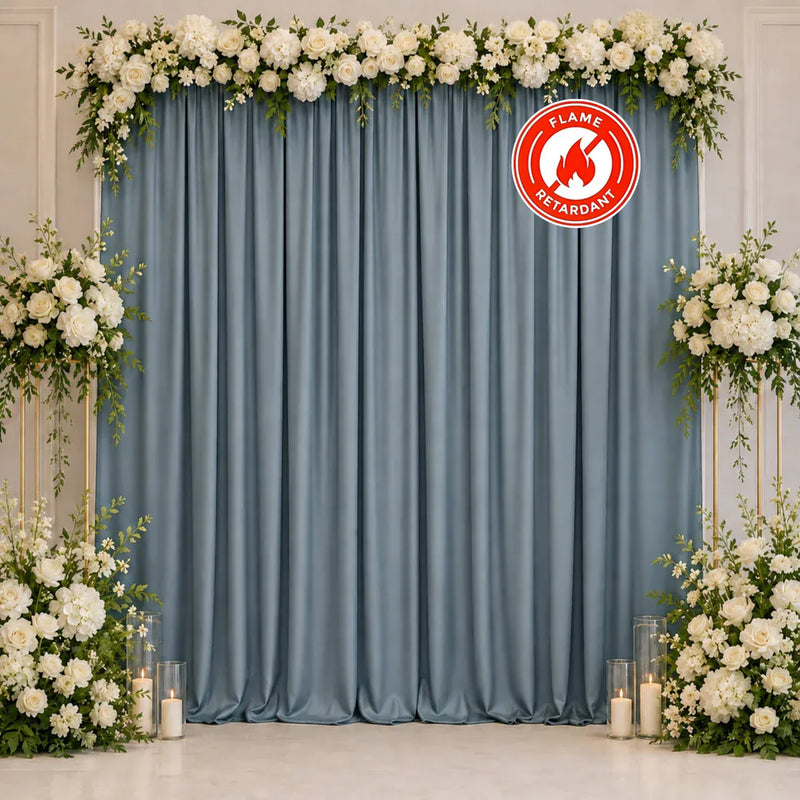 10 ft x 10 ft Polyester Backdrop Curtain Drape Panel with Rod Pocket