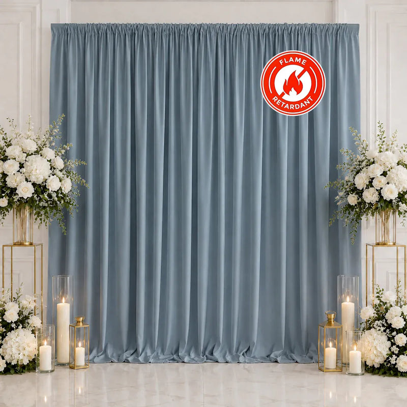 10 ft x 10 ft Polyester Backdrop Curtain Drape Panel with Rod Pocket