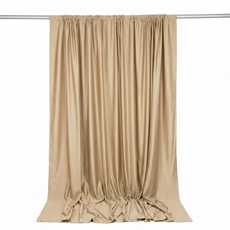 10 ft x 10 ft Polyester Backdrop Curtain Drape Panel with Rod Pocket