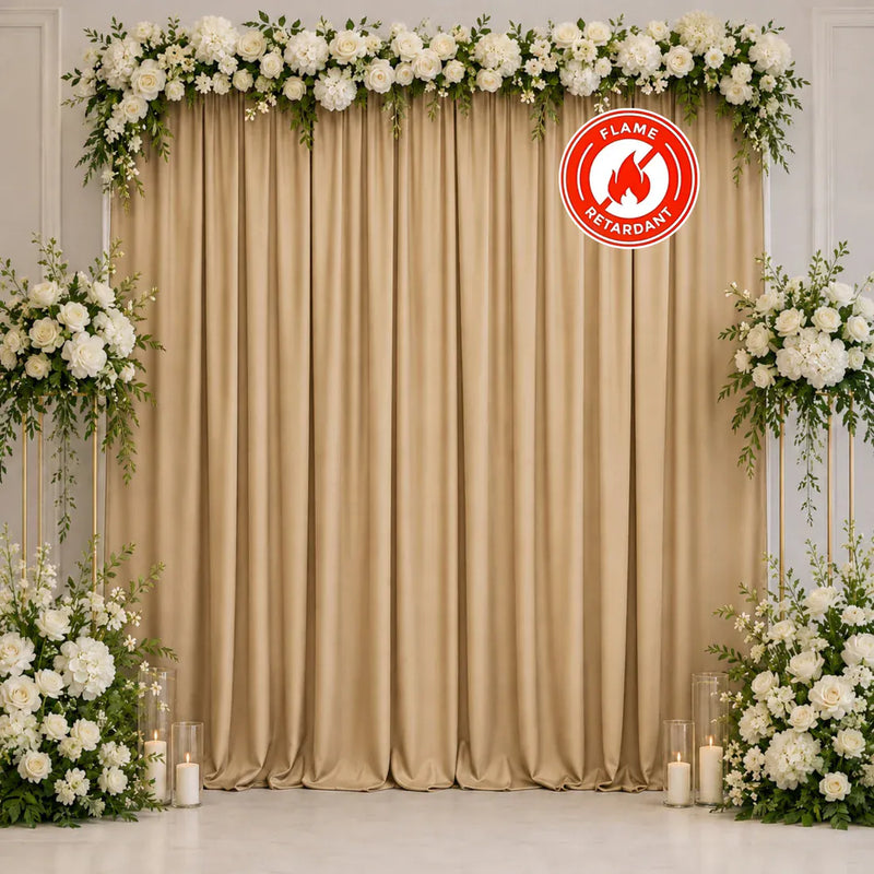 10 ft x 10 ft Polyester Backdrop Curtain Drape Panel with Rod Pocket