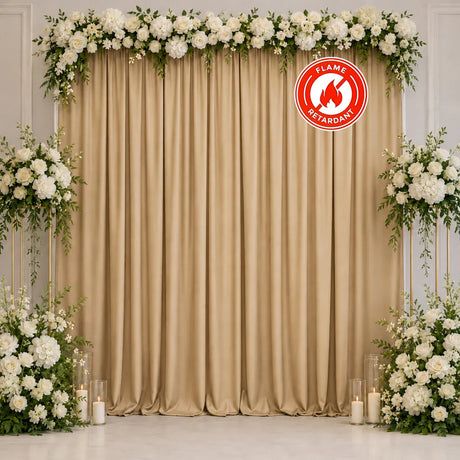 10 ft x 10 ft Polyester Backdrop Curtain Drape Panel with Rod Pocket