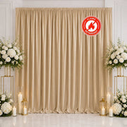 10 ft x 10 ft Polyester Backdrop Curtain Drape Panel with Rod Pocket