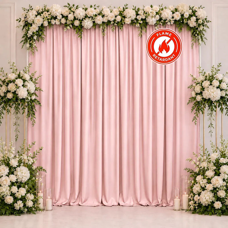 10 ft x 10 ft Polyester Backdrop Curtain Drape Panel with Rod Pocket