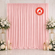 10 ft x 10 ft Polyester Backdrop Curtain Drape Panel with Rod Pocket