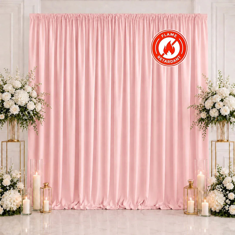 10 ft x 10 ft Polyester Backdrop Curtain Drape Panel with Rod Pocket
