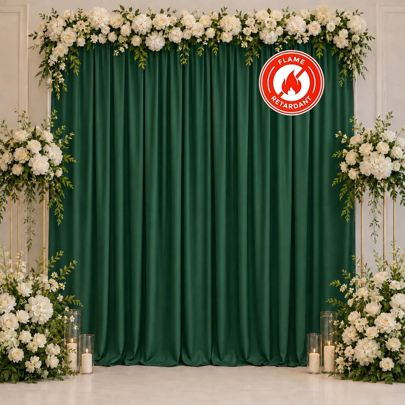 10 ft x 10 ft Polyester Backdrop Curtain Drape Panel with Rod Pocket
