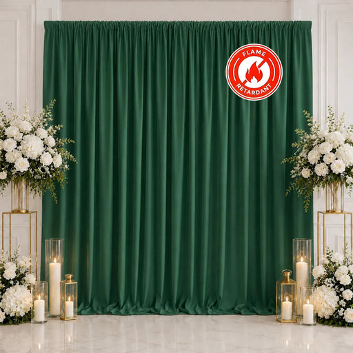 10 ft x 10 ft Polyester Backdrop Curtain Drape Panel with Rod Pocket