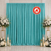 10 ft x 10 ft Polyester Backdrop Curtain Drape Panel with Rod Pocket