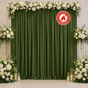 10 ft x 10 ft Polyester Backdrop Curtain Drape Panel with Rod Pocket