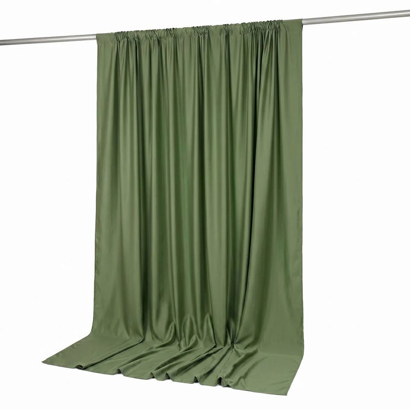 10 ft x 10 ft Polyester Backdrop Curtain Drape Panel with Rod Pocket