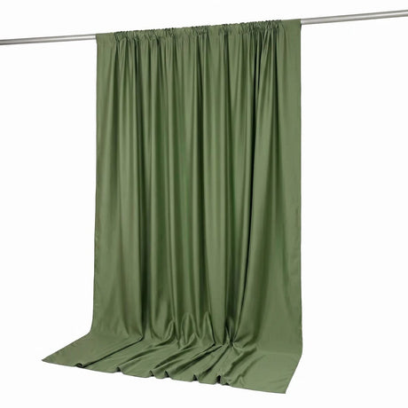 10 ft x 10 ft Polyester Backdrop Curtain Drape Panel with Rod Pocket