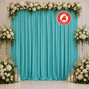 10 ft x 10 ft Polyester Backdrop Curtain Drape Panel with Rod Pocket