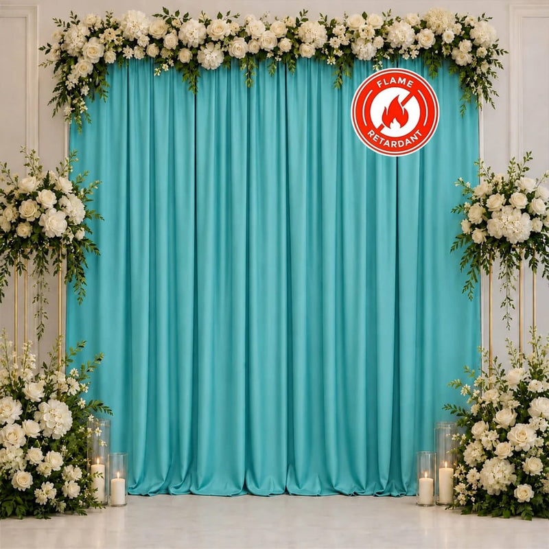 10 ft x 10 ft Polyester Backdrop Curtain Drape Panel with Rod Pocket
