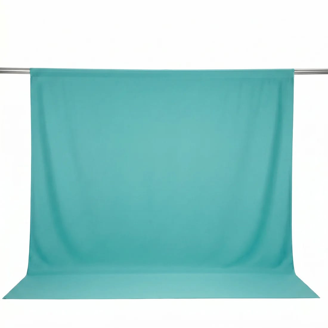 10 ft x 10 ft Polyester Backdrop Curtain Drape Panel with Rod Pocket CUR_PANPOLY_10X10_TURQ