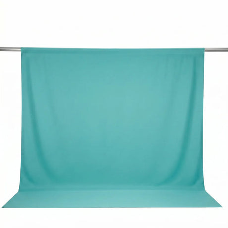 10 ft x 10 ft Polyester Backdrop Curtain Drape Panel with Rod Pocket CUR_PANPOLY_10X10_TURQ