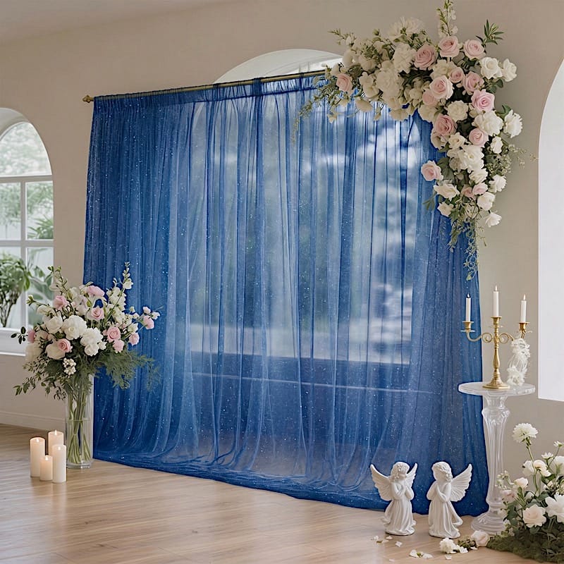10 ft x 10 ft Sheer Chiffon Curtain Backdrop Drapery Panel