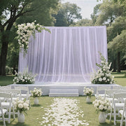 10 ft x 10 ft Sheer Chiffon Curtain Backdrop Drapery Panel
