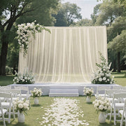 10 ft x 10 ft Sheer Chiffon Curtain Backdrop Drapery Panel