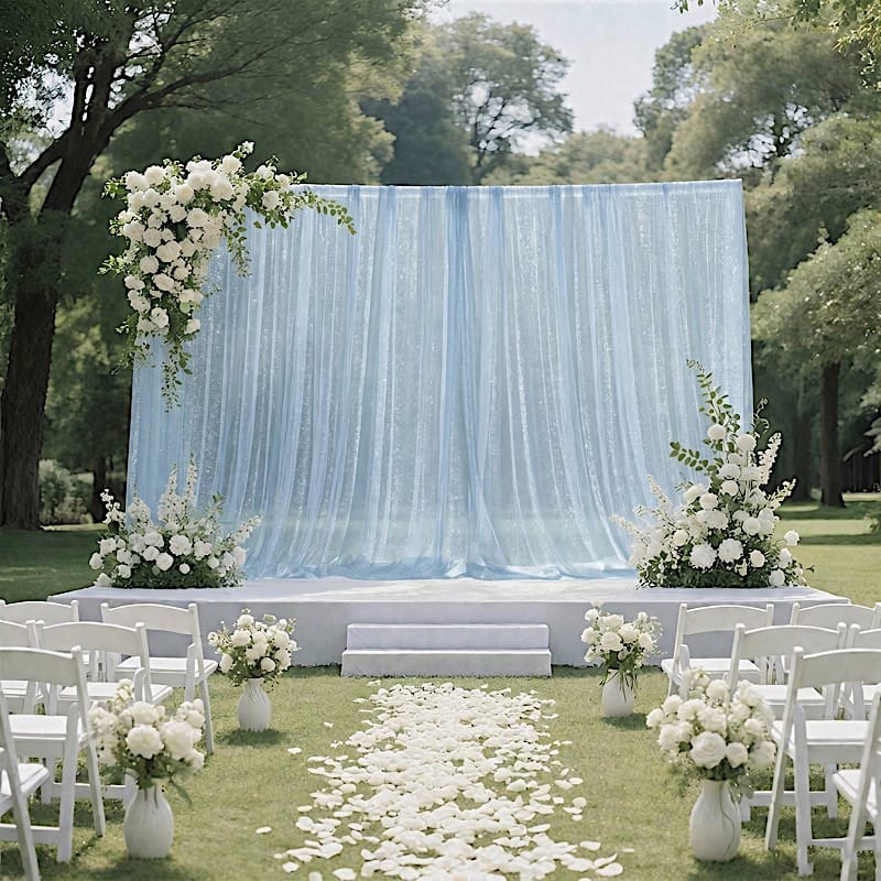 10 ft x 10 ft Sheer Chiffon Curtain Backdrop Drapery Panel