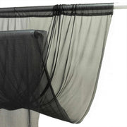 10 ft x 10 ft Sheer Chiffon Curtain Backdrop Drapery Panel CUR_PANCHIF01_10X10_BLK