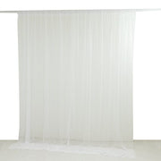 10 ft x 10 ft Wedding Arch Drape Backdrop Curtain Panel with Rod Pocket - White CUR_PANCHIF01_10x10_WHT