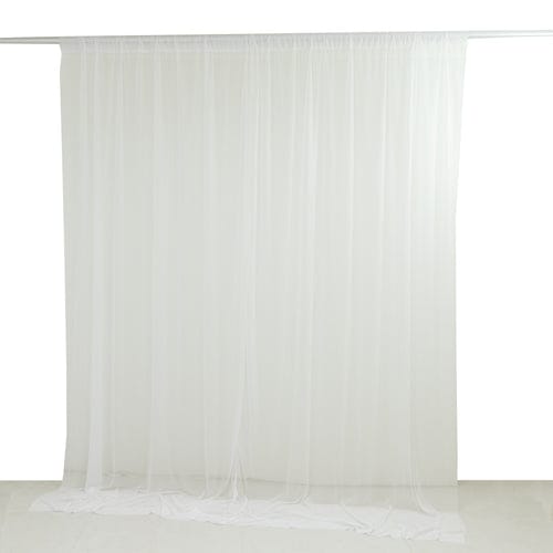 10 ft x 10 ft Wedding Arch Drape Backdrop Curtain Panel with Rod Pocket - White CUR_PANCHIF01_10x10_WHT