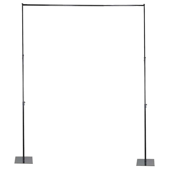 10 ft x 12 ft Heavy Duty Metal Backdrop Stand with Reinforced Crossbar - Black BKDP_STND07_10X12FTHD