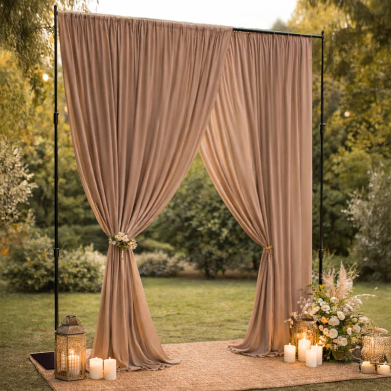 10 ft x 12 ft Heavy Duty Metal Backdrop Stand with Reinforced Crossbar - Black BKDP_STND07_10X12FTHD