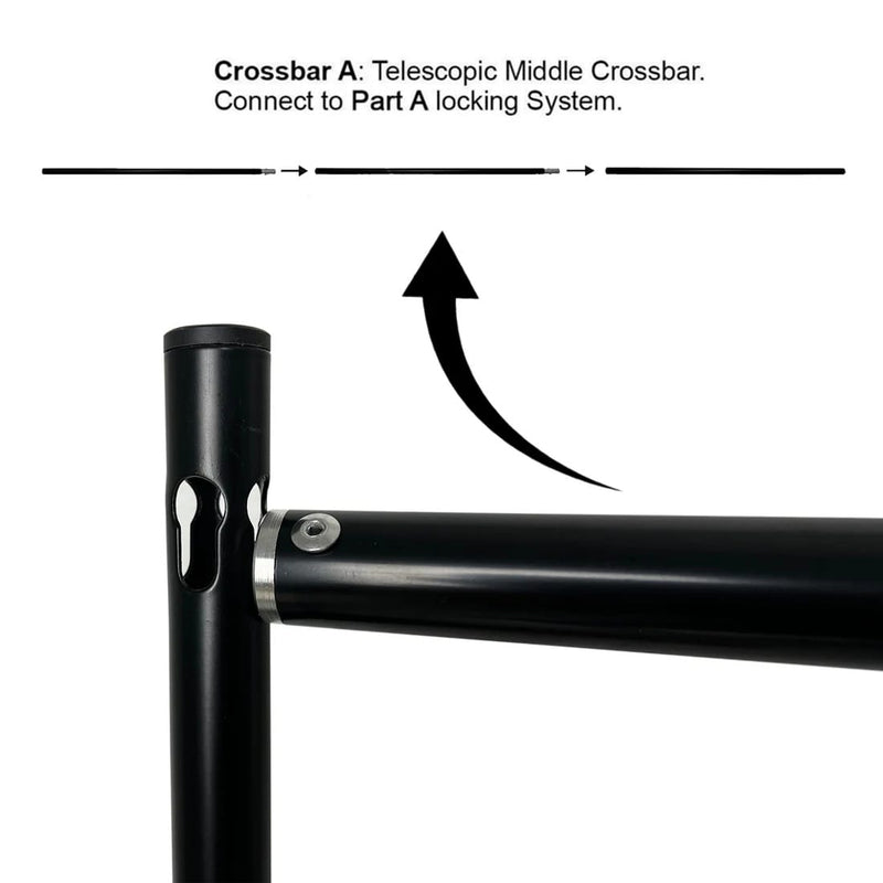 10 ft x 12 ft Heavy Duty Metal Backdrop Stand with Reinforced Crossbar - Black BKDP_STND07_10X12FTHD