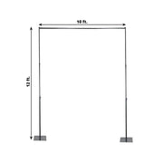 10 ft x 12 ft Heavy Duty Metal DIY Adjustable Backdrop Stand - Black BKDP_STND07_10X12FT