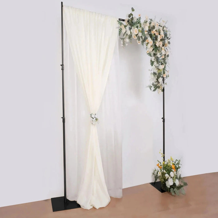 10 ft x 12 ft Heavy Duty Metal DIY Adjustable Backdrop Stand - Black BKDP_STND07_10X12FT