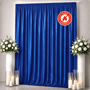 10 ft x 12 ft Polyester Backdrop Curtain Drape Panel with Rod Pocket