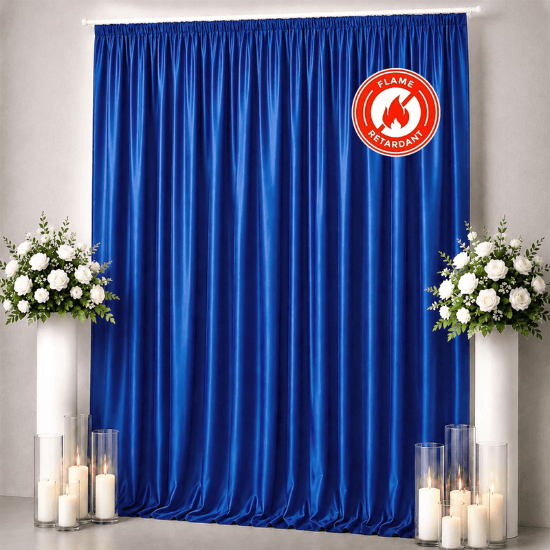10 ft x 12 ft Polyester Backdrop Curtain Drape Panel with Rod Pocket