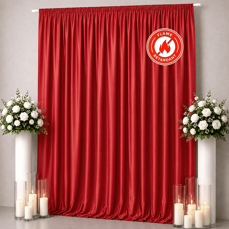 10 ft x 12 ft Polyester Backdrop Curtain Drape Panel with Rod Pocket