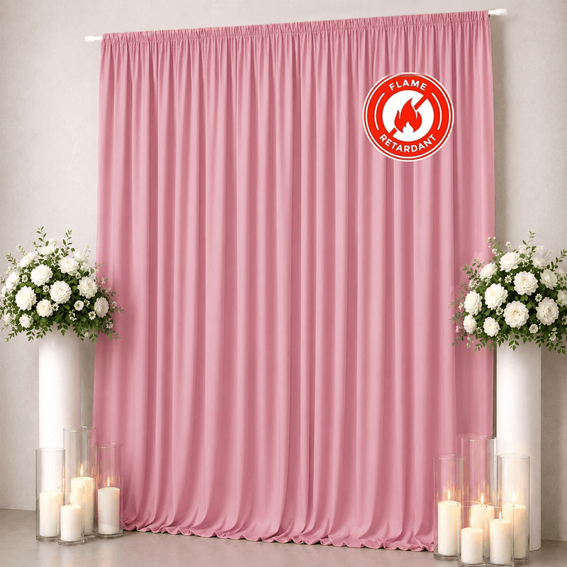 10 ft x 12 ft Polyester Backdrop Curtain Drape Panel with Rod Pocket