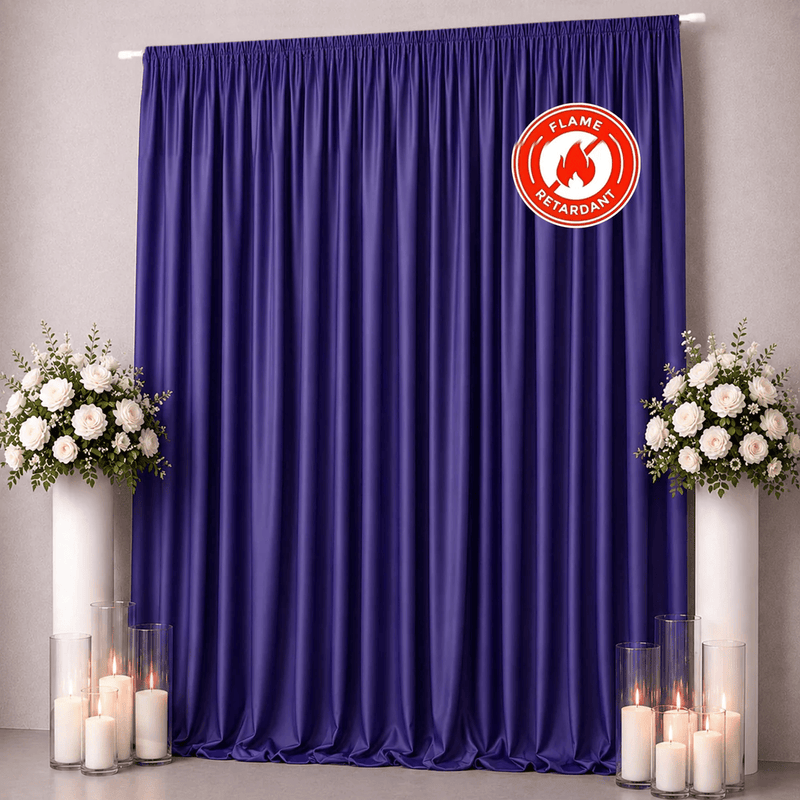10 ft x 12 ft Polyester Backdrop Curtain Drape Panel with Rod Pocket
