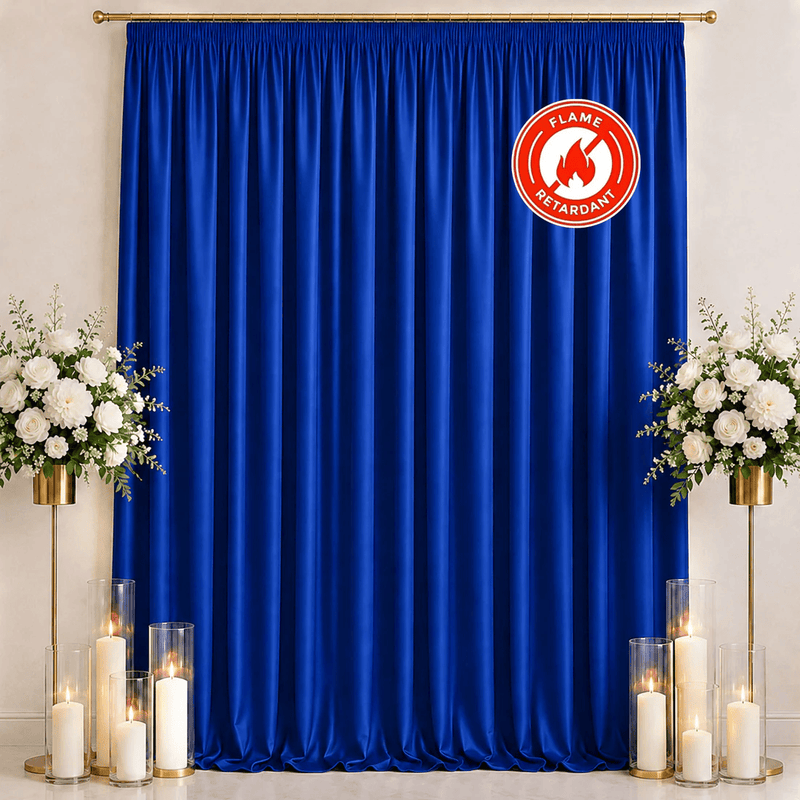 10 ft x 12 ft Polyester Backdrop Curtain Drape Panel with Rod Pocket